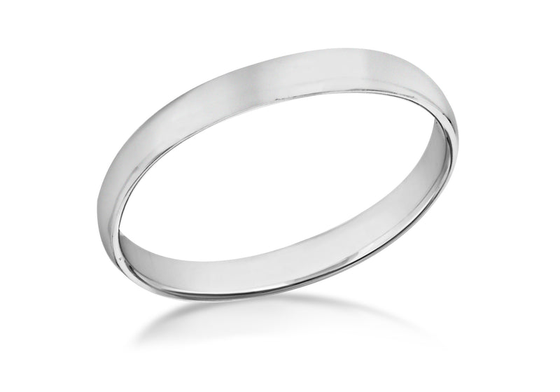 SILVER RHOD 3MM BAND Ring