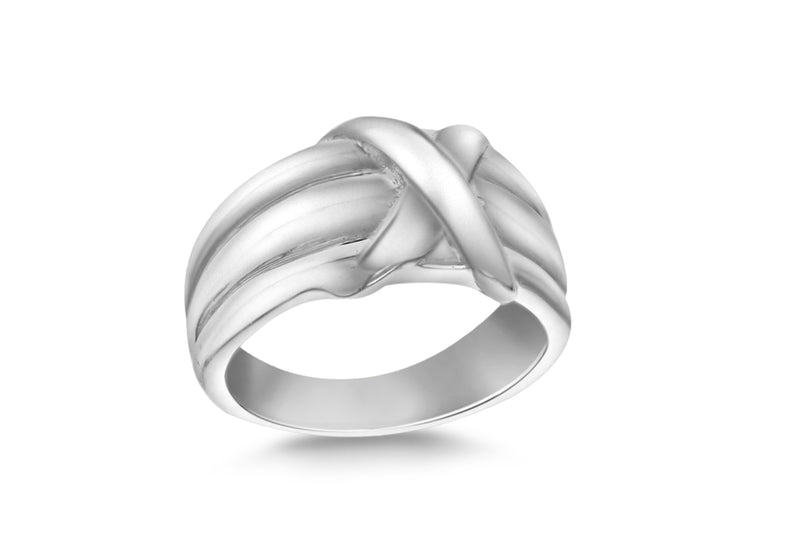 SILVER KISS KNOT Ring