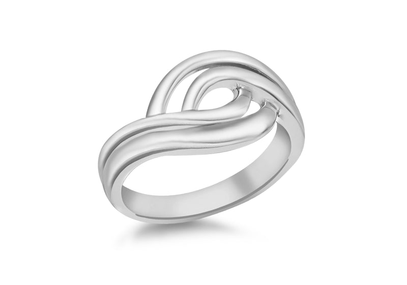 SILVER DOUBLE SWIRL Ring