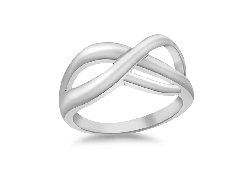 SILVER CrossOVER KNOT Ring