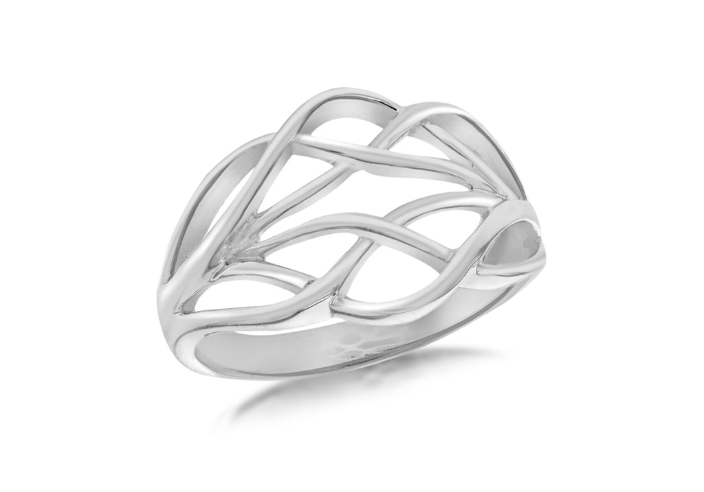 Interlink Ring Sterling Silver Interlink Knot Ring