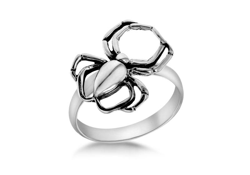 SILVER Oxidised  SPIDER Ring