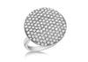 SILVER WHITE Zirconia  Circle Ring