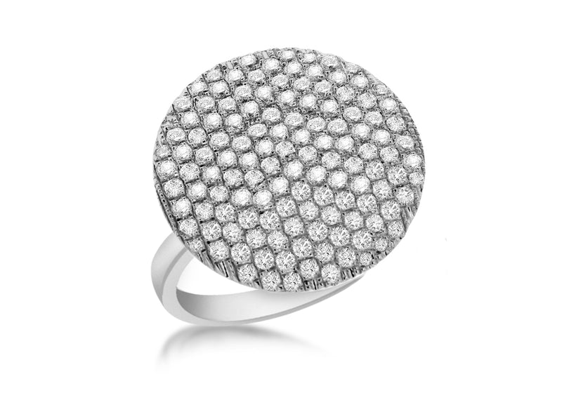 SILVER WHITE Zirconia  Circle Ring