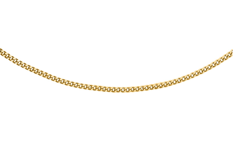 Sterling Silver Gold Plated Curb Necklace  Chain