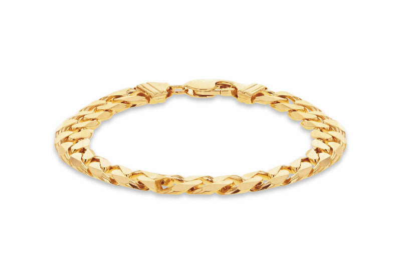 Sterling Silver Gold Plated Curb Bracelet