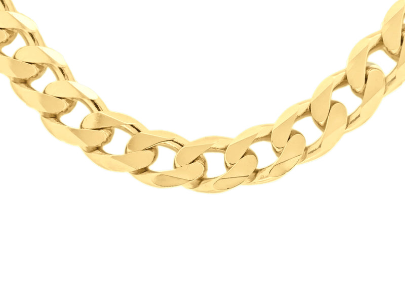 Sterling Silver Gold Plated Curb Necklace  Chain