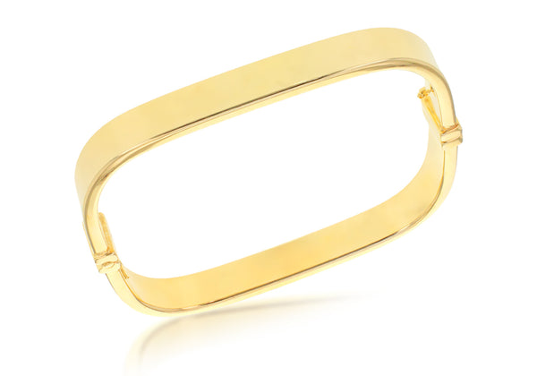 cSILVER GP HOLLOW SQUARE BANGLE