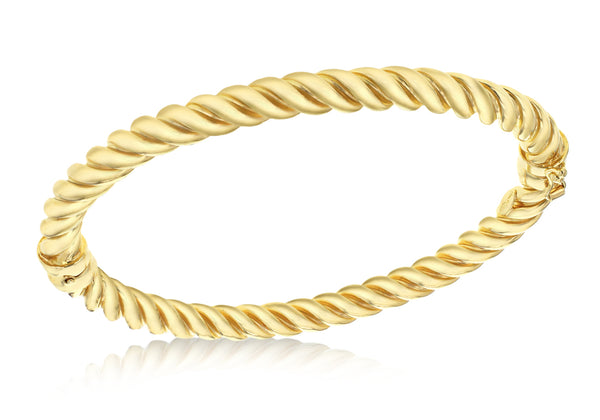 cSILVER GP ROPE TWIST BANGLE