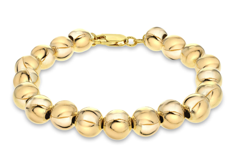 Sterling Silver Gold Plated Ball Bracelet XL9