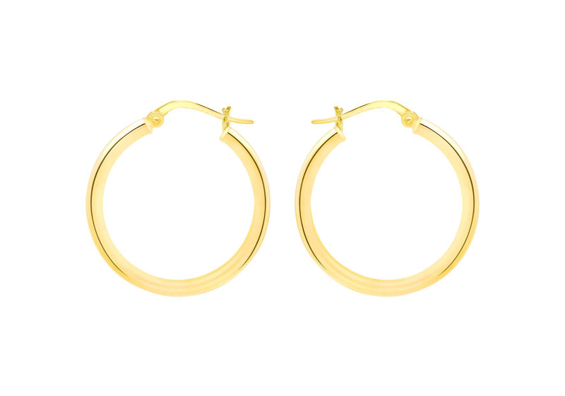 Sterling Silver Yellow Gold Plated Creole Earrings