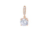 SILVER RP 8MM ROUND Zirconia  Pendant