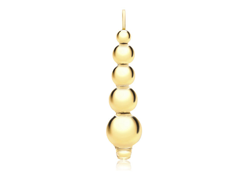 Sterling Silver Gold Plated Five Ball Pendant