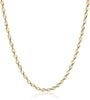 Two-Tone Yellow & White Sterling Silver Twist Chain Necklace