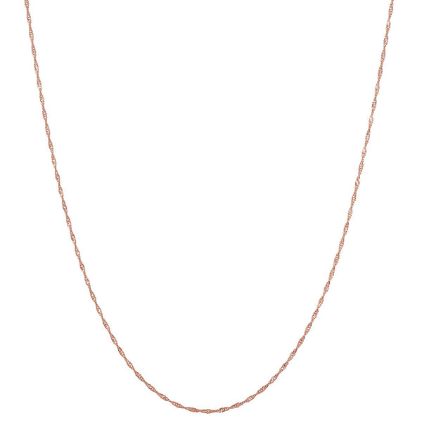 9ct Rose Gold 20 Twist Bar Curb Chain