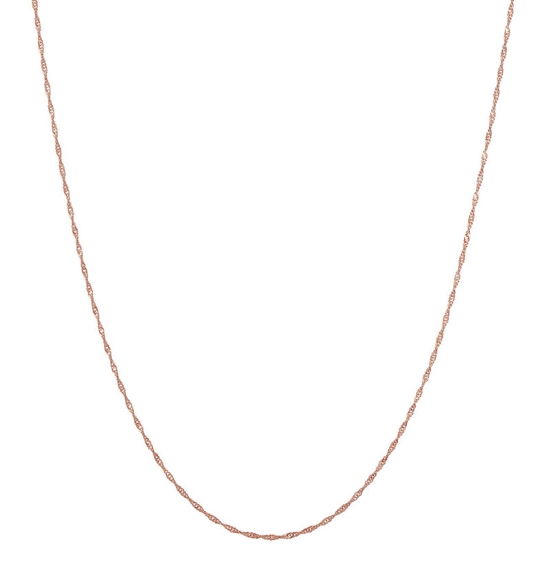 9ct Rose Gold Twist Curb Chain