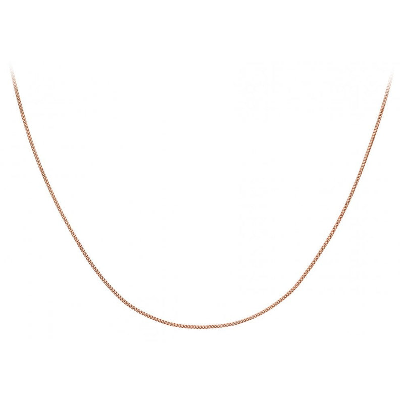 18ct Rose Gold 25 Diamond Cut Curb Chain