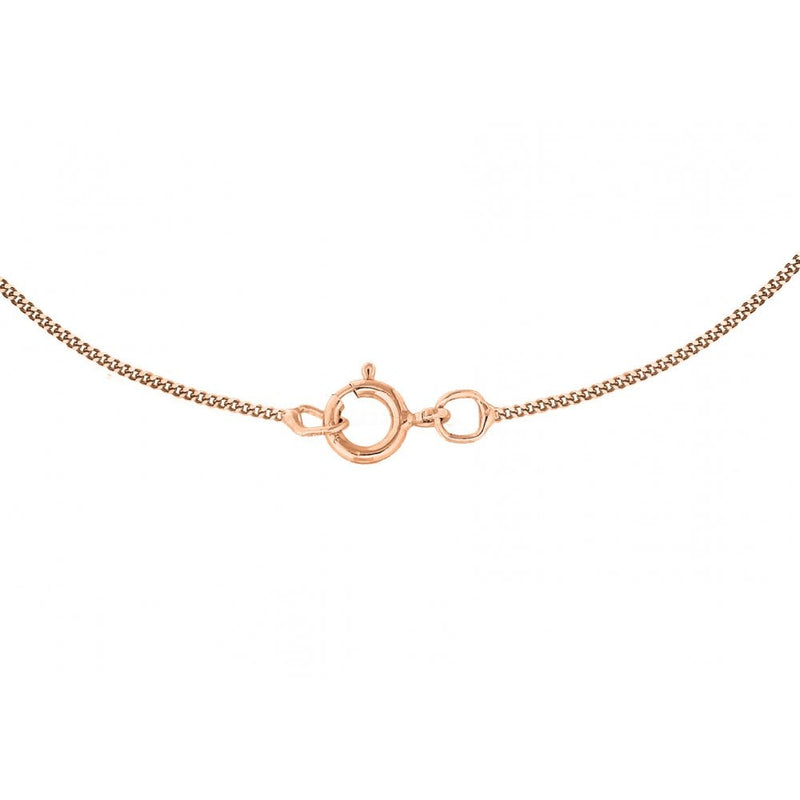 18ct Rose Gold 25 Diamond Cut Curb Chain