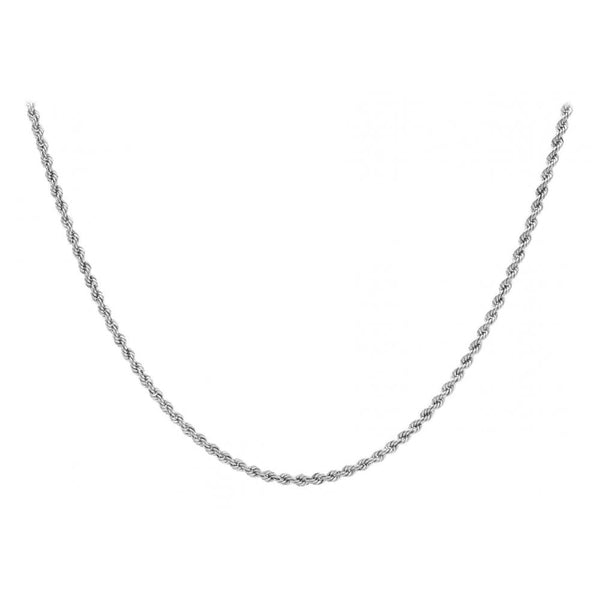 9ct White Gold 60 Hollow Rope Chain