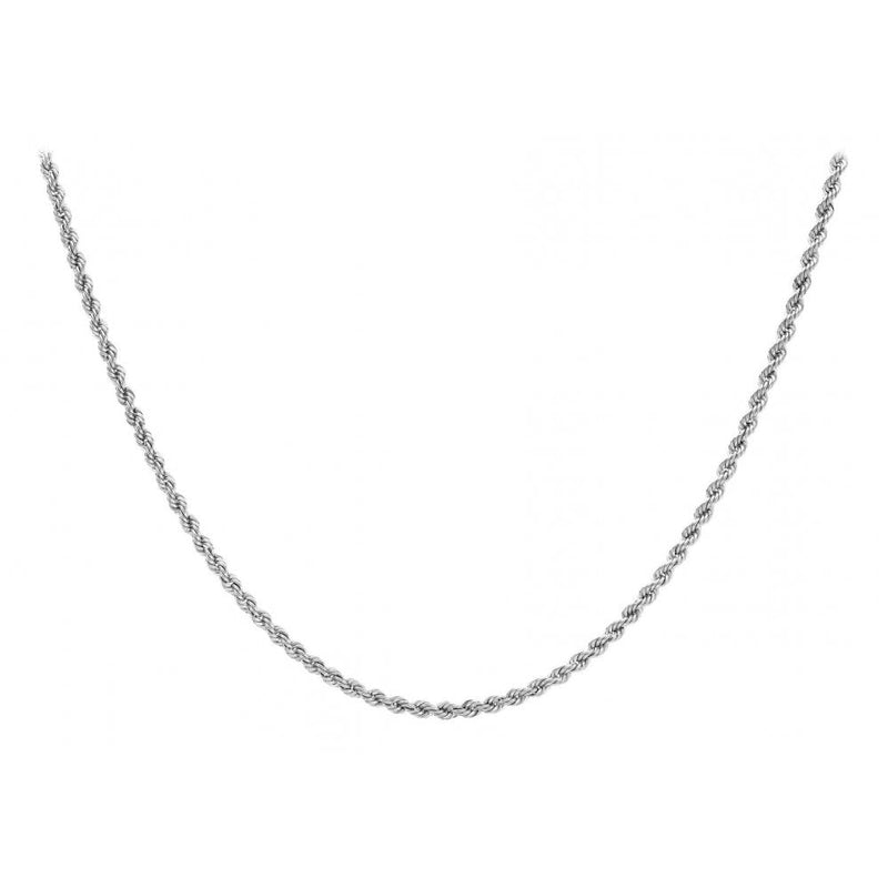 9ct White Gold 60 Hollow Rope Chain