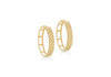 9ct Gold Quilted Cut-Out Oval Hoop Earrings
