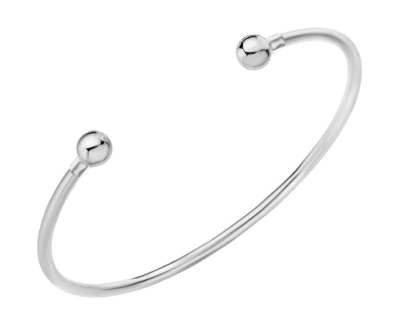 9ct White Gold Torque Bangle