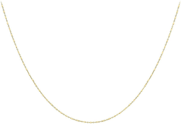 9ct Gold Yellow Gold Cube Link Trace Chain