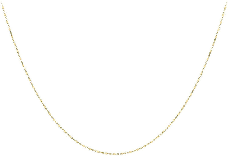 9ct Gold Yellow Gold Cube Link Trace Chain