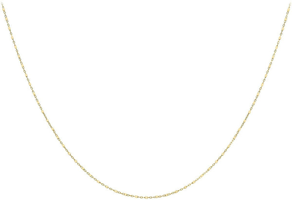 9ct Yellow Gold Cube Link Trace Chain