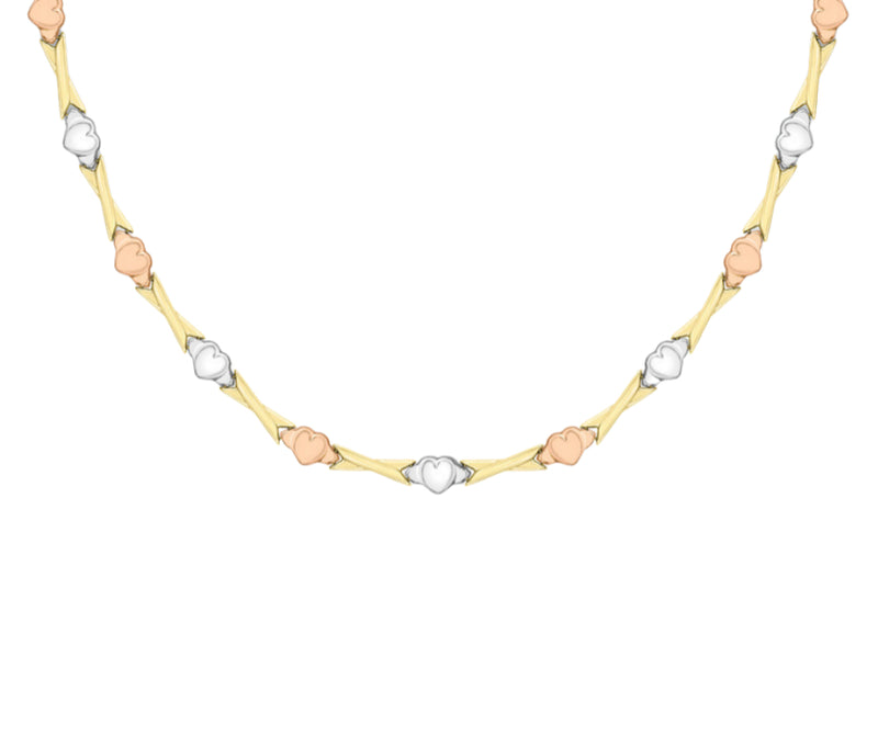 Hearts and on sale kisses gold necklace