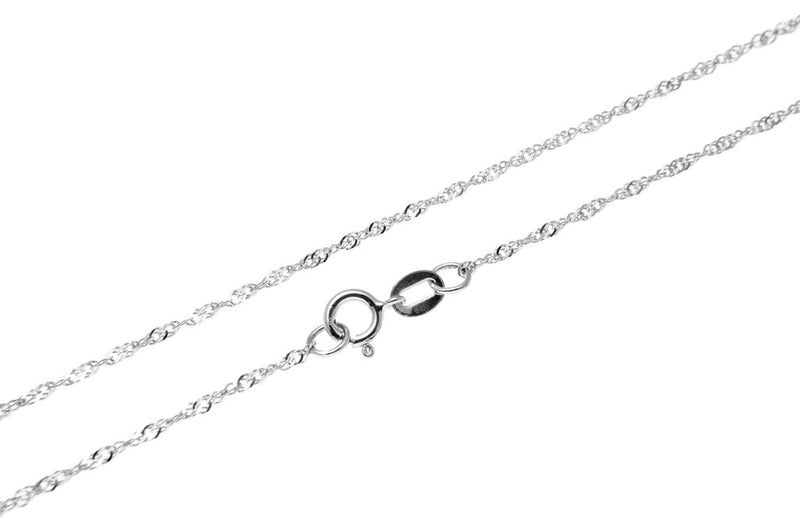 9ct White Gold 20 Twist Curb Chain