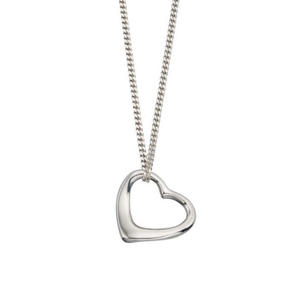 Sterling Silver Floating Heart Pendant