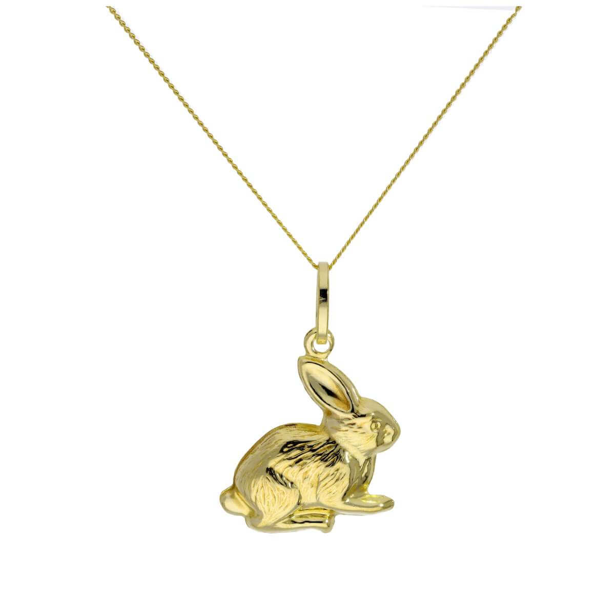 9ct Yellow Gold Rabbit Pendant Harper Kendall