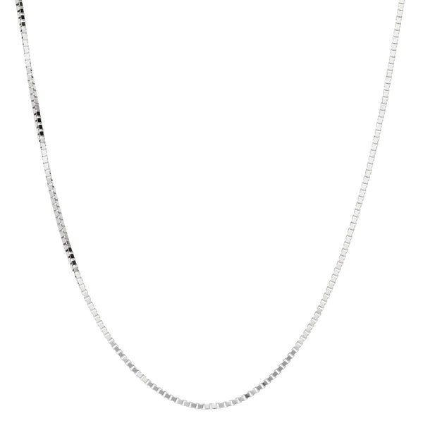Sterling Silver Rhodium Plated 115 Adjustable Box Chain
