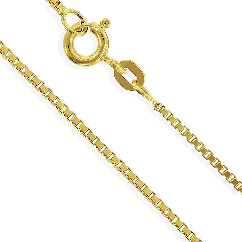 18ct Yellow Gold Slim Venetian Box Chain