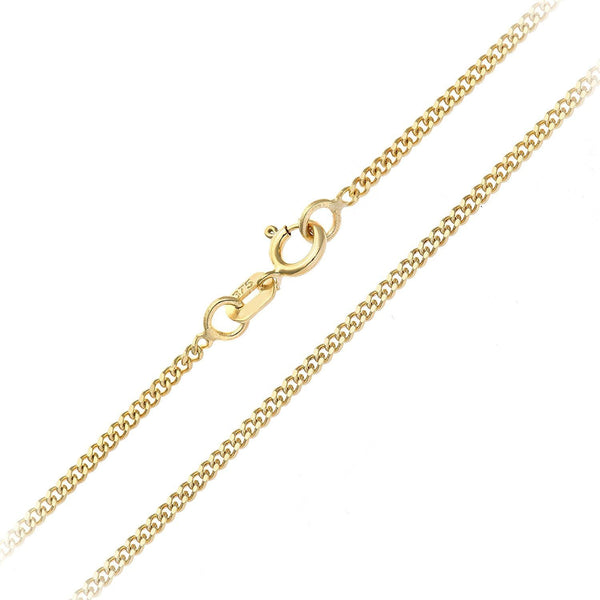 18ct Yellow Gold Diamond Cut Curb Chain