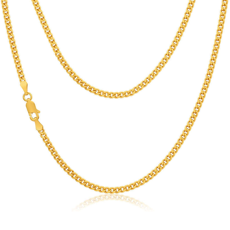 Flat curb chain gold on sale