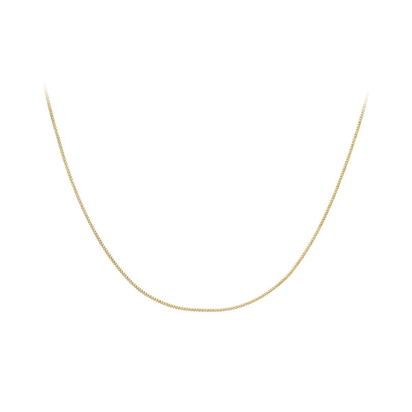 9ct Yellow Gold 20 Diamond Cut Curb Chain