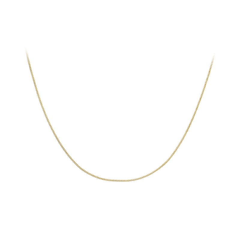 9ct Yellow Gold 20 Diamond Cut Curb Chain