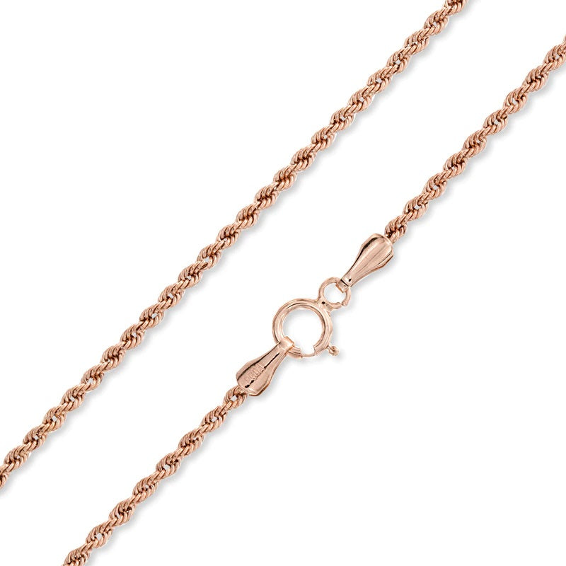 9ct Rose Gold Rope Chain