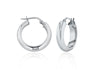 ct White Gold 19mm Chunky Domed Hoop Earrings