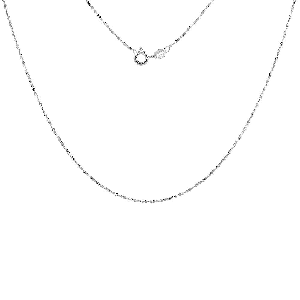 Sterling Silver 30 Diamond Cut Twist Curb Chain
