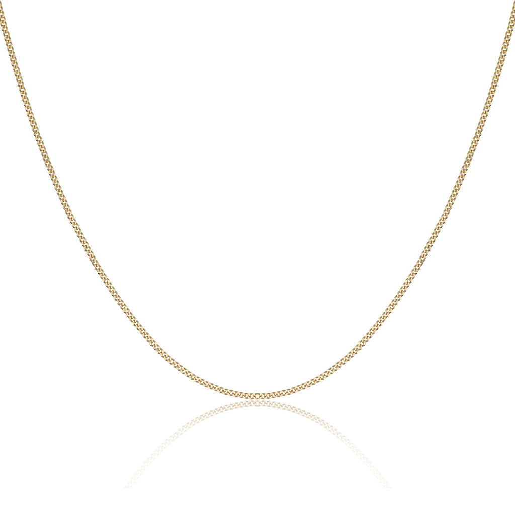 9ct Gold 25 Diamond Cut Curb Chain