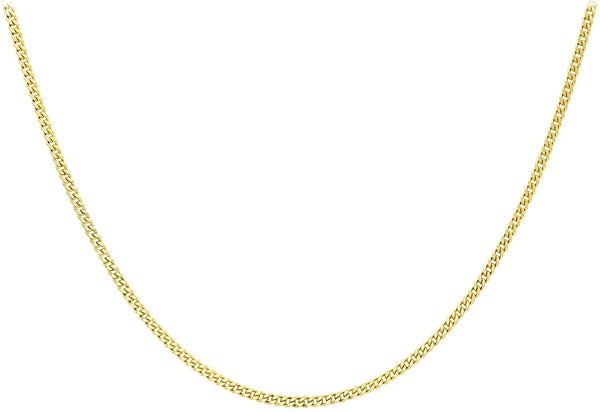 9ct Yellow Gold 60 Diamond Cut Curb Chain