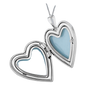 Sterling Silver Etched Floral Heart Locket