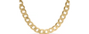 Yellow Gold Plated 165 Sterling Silver Curb Chain Necklace