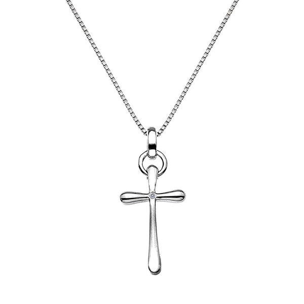 cHarper Kendall Sterling Silver CCross Pendant Necklace