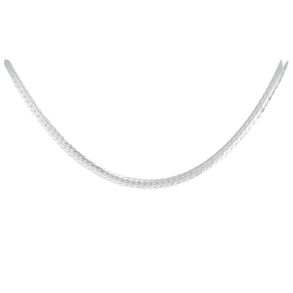 Sterling Silver Oval Herringbone Chain