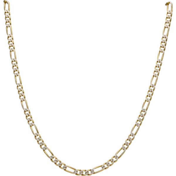 9ct Two-Tone Gold Figaro Chain