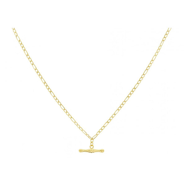 9ct Yellow Gold 50 Figaro T-Bar Necklace